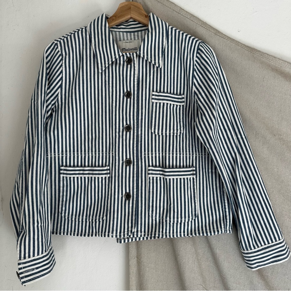 Madewell Railroad Stripe Workwear Jacket - Women’s Small